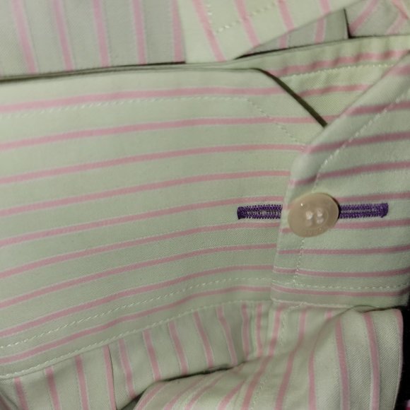 3 Paul Smith Italy dress shirts XL/17.5 pink, blue, lime - Picture 5 of 10